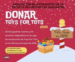 Spanish flyer for Toys for Tots Toy Drive